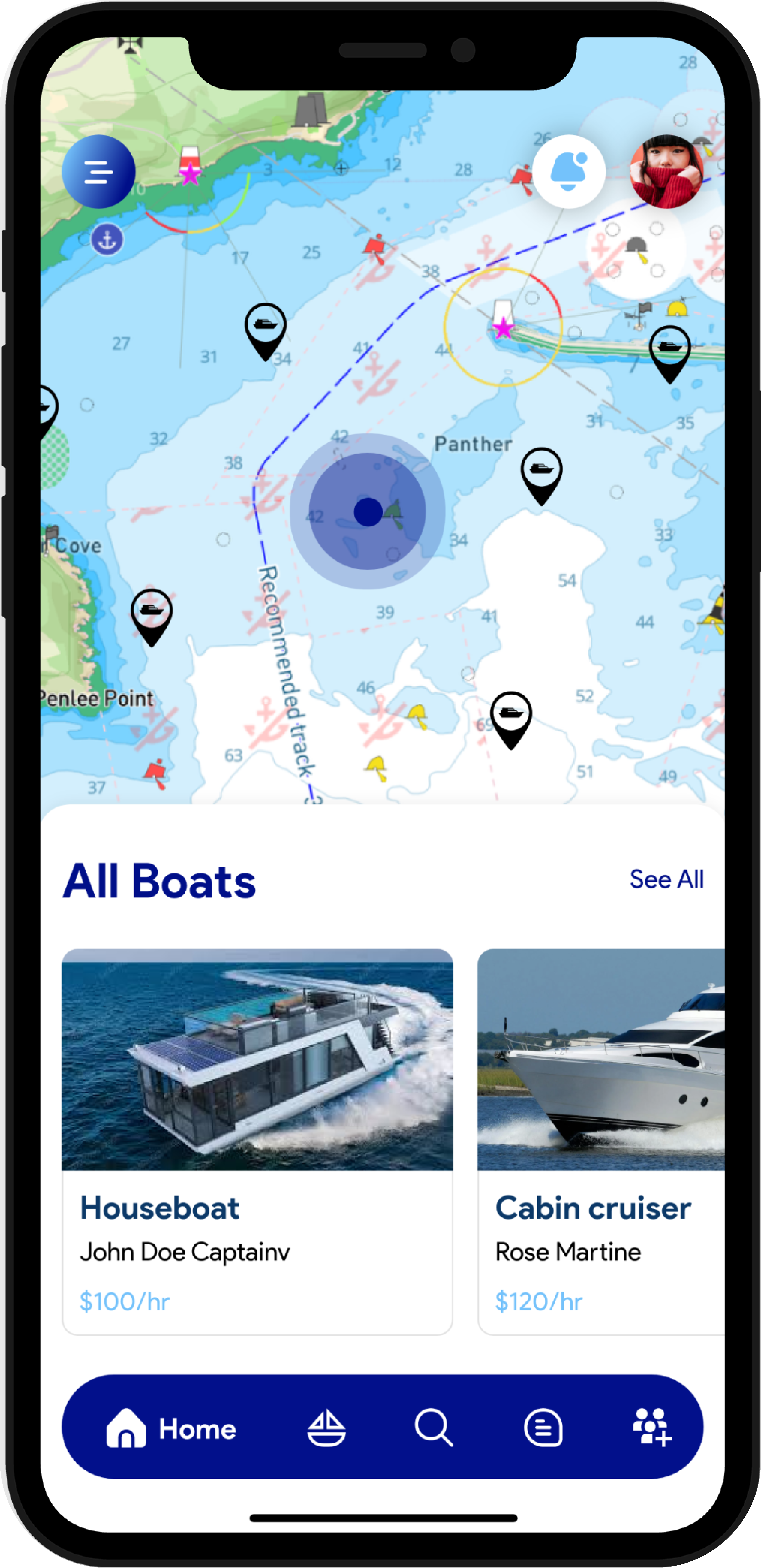 EZ BOAT App page